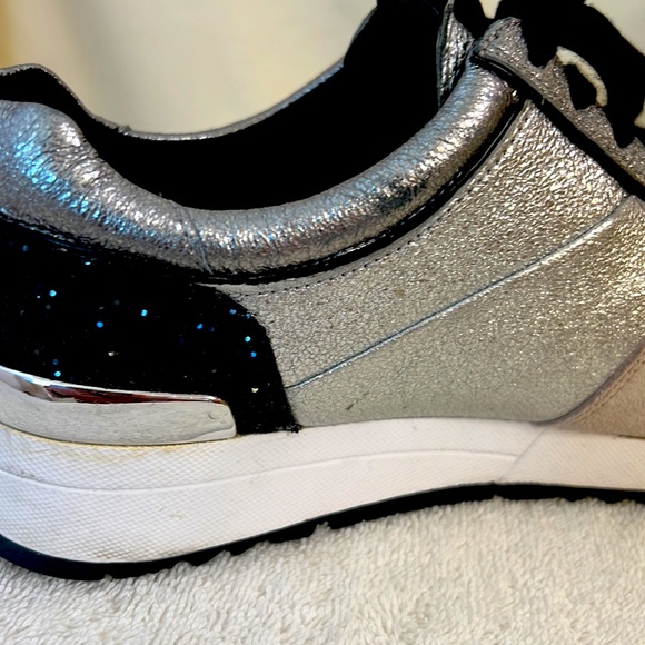 EUC MICHAEL Michael Kors size 7 Allie Trainer Sparkle Metallic - Picture 8 of 8